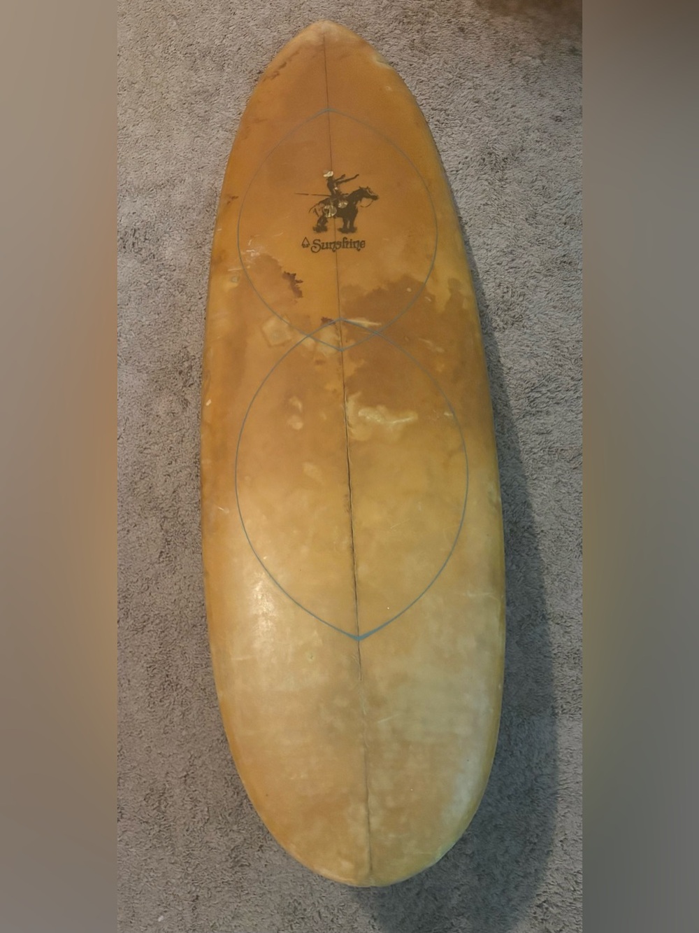 🌊 RARE VINTAGE 1960s C.C. RYDER 5’6”SURFBOARD + VINTAGE GUIDANCE 9” FIN 🌊